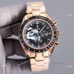 Replica Omega Speedmaster Chronograph Watches Rose Gold 43mm
